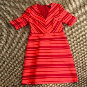 Banana Republic striped reddish pink dress size 8 in excellent condition